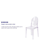 Chair with Oval Back in Transparent Crystal - Wedding Chairs