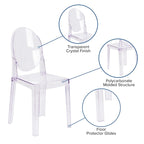 Chair with Oval Back in Transparent Crystal - Wedding Chairs