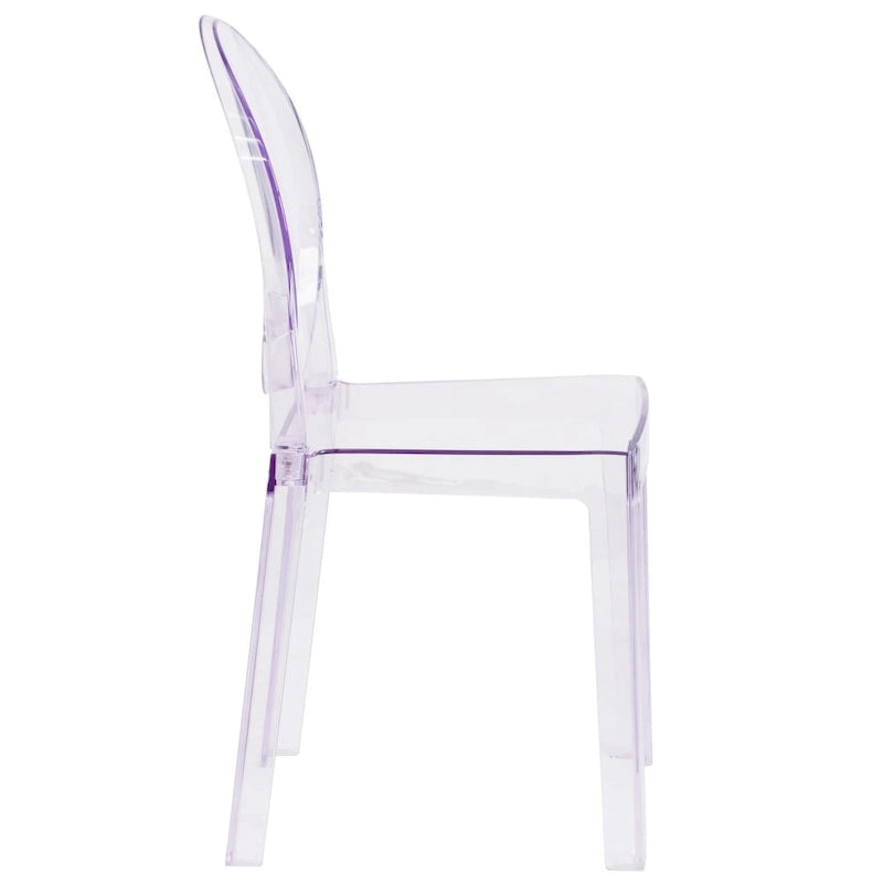 Chair with Oval Back in Transparent Crystal - Wedding Chairs