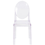 Chair with Oval Back in Transparent Crystal - Wedding Chairs