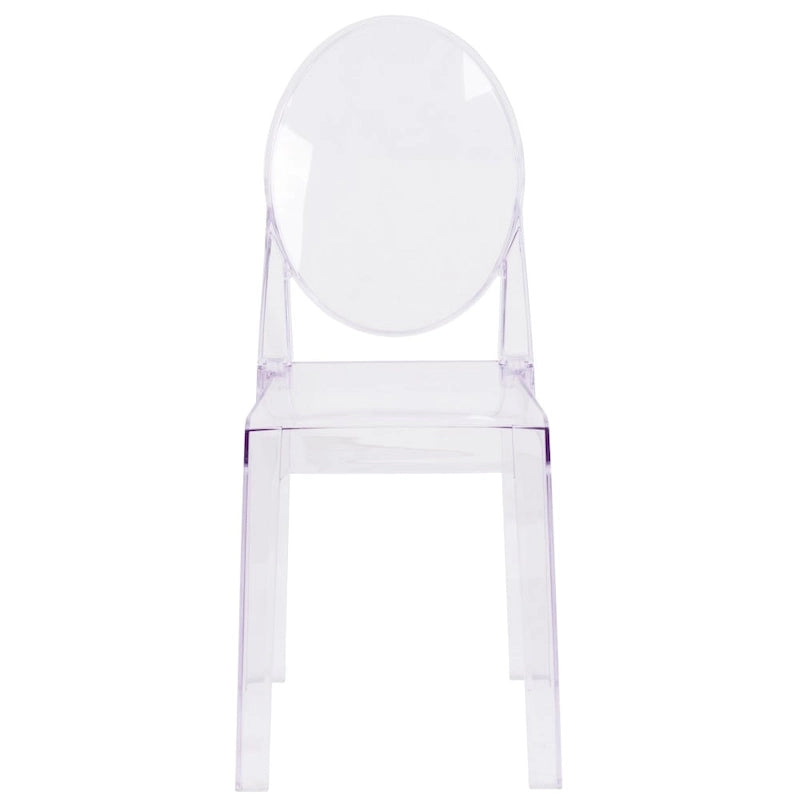 Chair with Oval Back in Transparent Crystal - Wedding Chairs