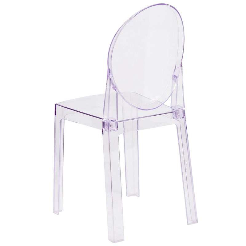 Chair with Oval Back in Transparent Crystal - Wedding Chairs
