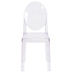 Chair with Oval Back in Transparent Crystal - Wedding Chairs