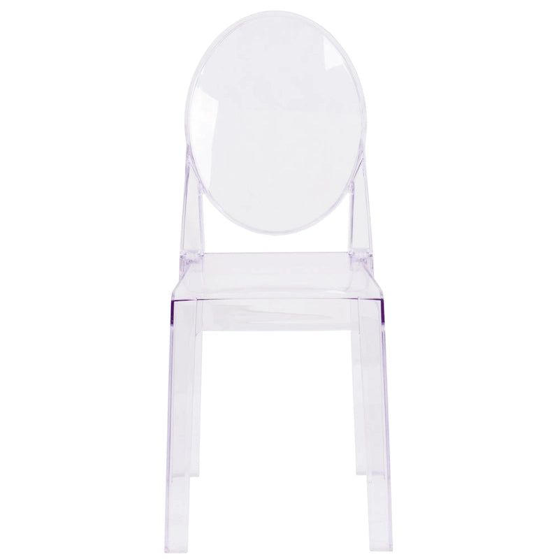 Chair with Oval Back in Transparent Crystal - Wedding Chairs