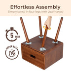 Mid-Century Solid Wood Nightstands For Bedroom