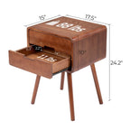 Mid-Century Solid Wood Nightstands For Bedroom