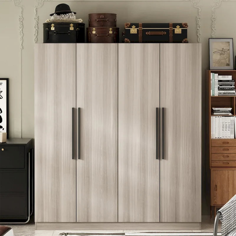 Timechee Large Armoire Wardrobe Closet Cabinet 4 Doors