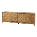 August Modern Media Console TV Stand with 2 Drawers and Sliding Doors for TVs up to 78 by HULALA HOME