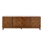 August Modern Media Console TV Stand with 2 Drawers and Sliding Doors for TVs up to 78 by HULALA HOME