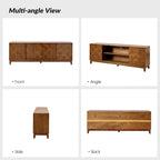 August Modern Media Console TV Stand with 2 Drawers and Sliding Doors for TVs up to 78 by HULALA HOME