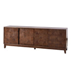 August Modern Media Console TV Stand with 2 Drawers and Sliding Doors for TVs up to 78 by HULALA HOME
