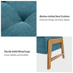 Rita Mid-century Modern Upholstered Storage Bench with Tufted Seat and Solid Wood Leg by HULALA HOME