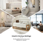 Rita Mid-century Modern Upholstered Storage Bench with Tufted Seat and Solid Wood Leg by HULALA HOME