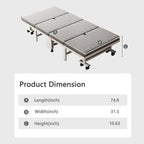 Hansabenne Portable Folding Bed Rollaway Guest Bed with Memory Foam Mattress