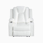 Premium Air Leather Home Theater Loveseat with LED Lights, Recliner with Built-in Speakers & Wireless Charging