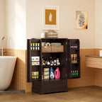 Kitchen Pantry Storage Cabinet, Freestanding Storage with Shelves and 1 Drawer