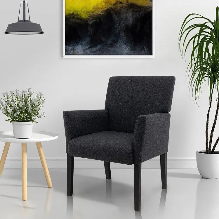 Executive Guest Chair Reception Waiting Room Arm Chair - 27.5 x 23 x 35.5 (L x W x H)
