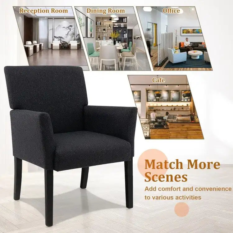 Executive Guest Chair Reception Waiting Room Arm Chair - 27.5 x 23 x 35.5 (L x W x H)