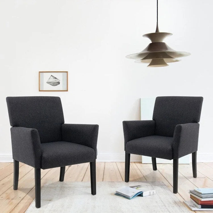 Executive Guest Chair Reception Waiting Room Arm Chair - 27.5 x 23 x 35.5 (L x W x H)