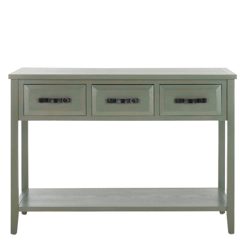 SAFAVIEH Jennette Black/ Walnut Console Table - 42Wx15Dx30H