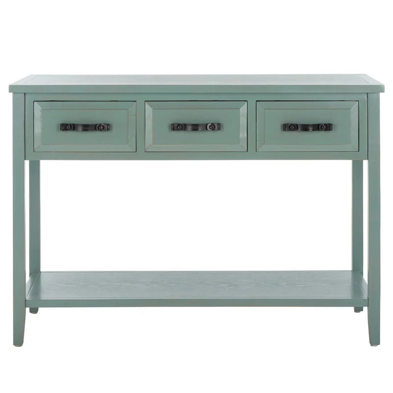 SAFAVIEH Jennette Black/ Walnut Console Table - 42Wx15Dx30H