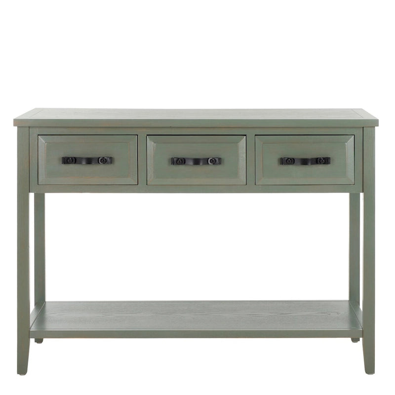 SAFAVIEH Jennette Black/ Walnut Console Table - 42Wx15Dx30H
