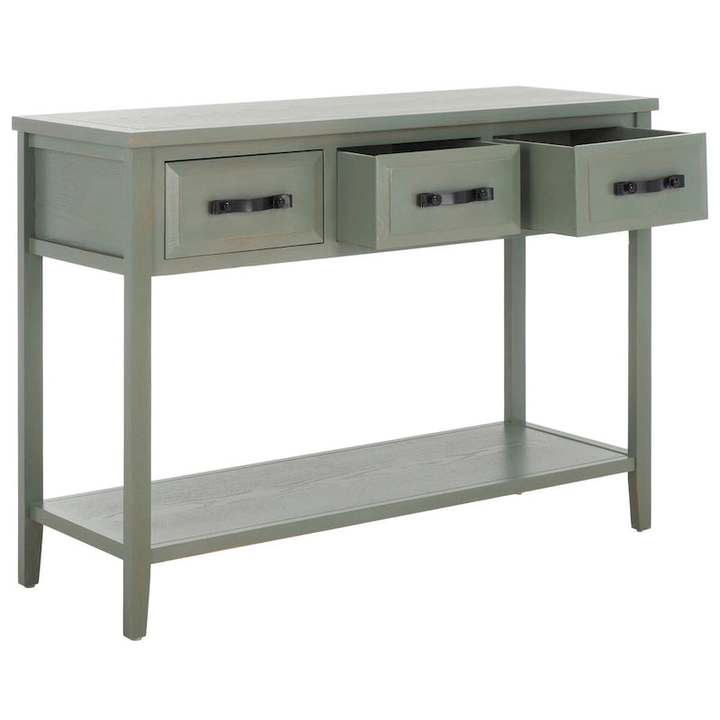 SAFAVIEH Jennette Black/ Walnut Console Table - 42Wx15Dx30H