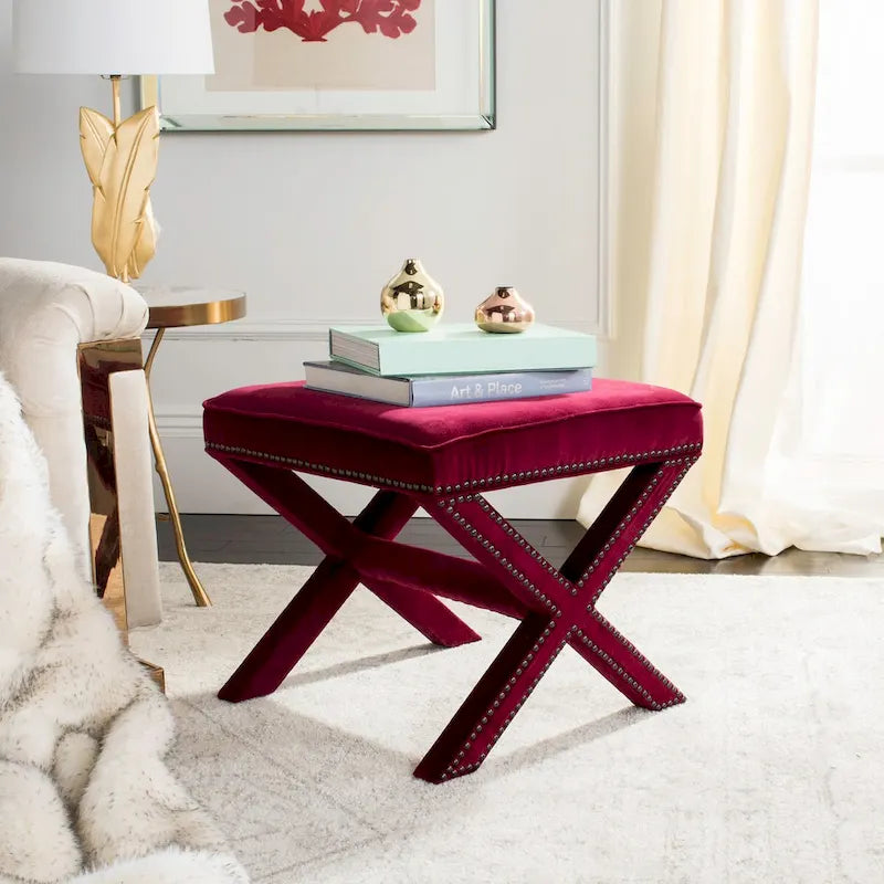 SAFAVIEH Shavonne X-Bench Ottoman