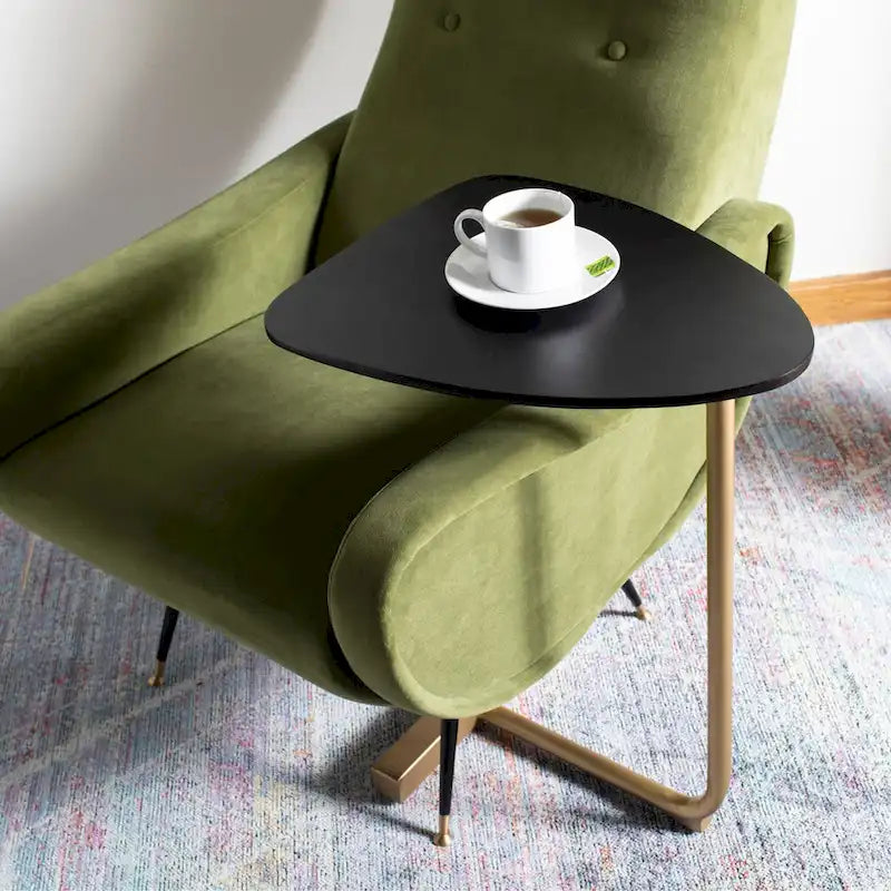 SAFAVIEH Marjorie C-Table-Black / Gold - 19 x 15 x 25 - 19Wx15Dx25H