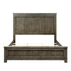 Thornwood Hills Rock Beaten Gray with Saw Cuts Queen Panel Bed