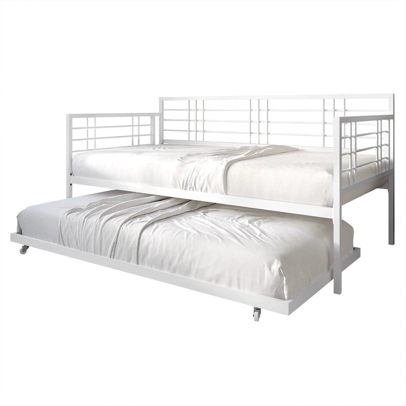 CraftPorch Contemporary Twin Size Metal Daybed with Trundle