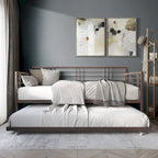 CraftPorch Contemporary Twin Size Metal Daybed with Trundle