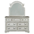 Magnolia Manor Panel Bed, Dresser and Mirror Set