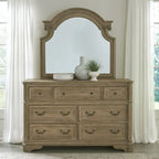 Magnolia Manor Panel Bed, Dresser and Mirror Set
