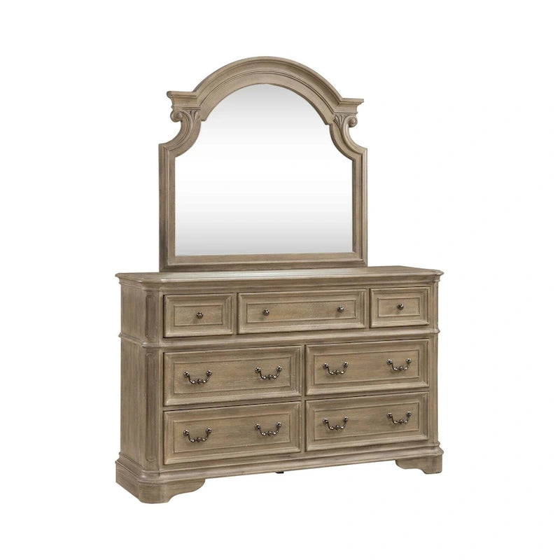 Magnolia Manor Panel Bed, Dresser and Mirror Set
