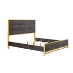 Wedro 4 Piece Dark Brown Rustic Panel Bedroom Set