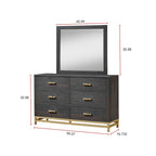 Wedro 4 Piece Dark Brown Rustic Panel Bedroom Set
