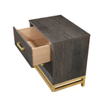 Wedro 4 Piece Dark Brown Rustic Panel Bedroom Set