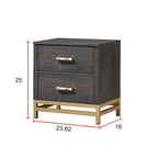 Wedro 4 Piece Dark Brown Rustic Panel Bedroom Set
