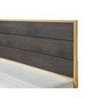 Wedro 4 Piece Dark Brown Rustic Panel Bedroom Set