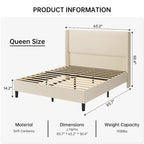 Full/Queen/King Size Bed Frame Upholstered Platform Velvet