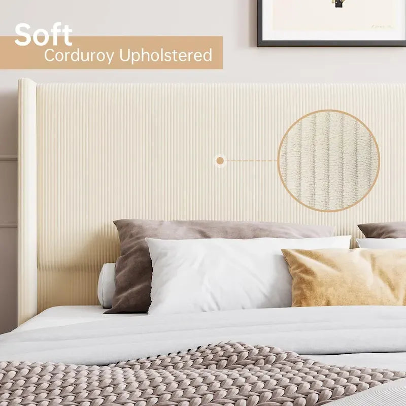 Full/Queen/King Size Bed Frame Upholstered Platform Velvet
