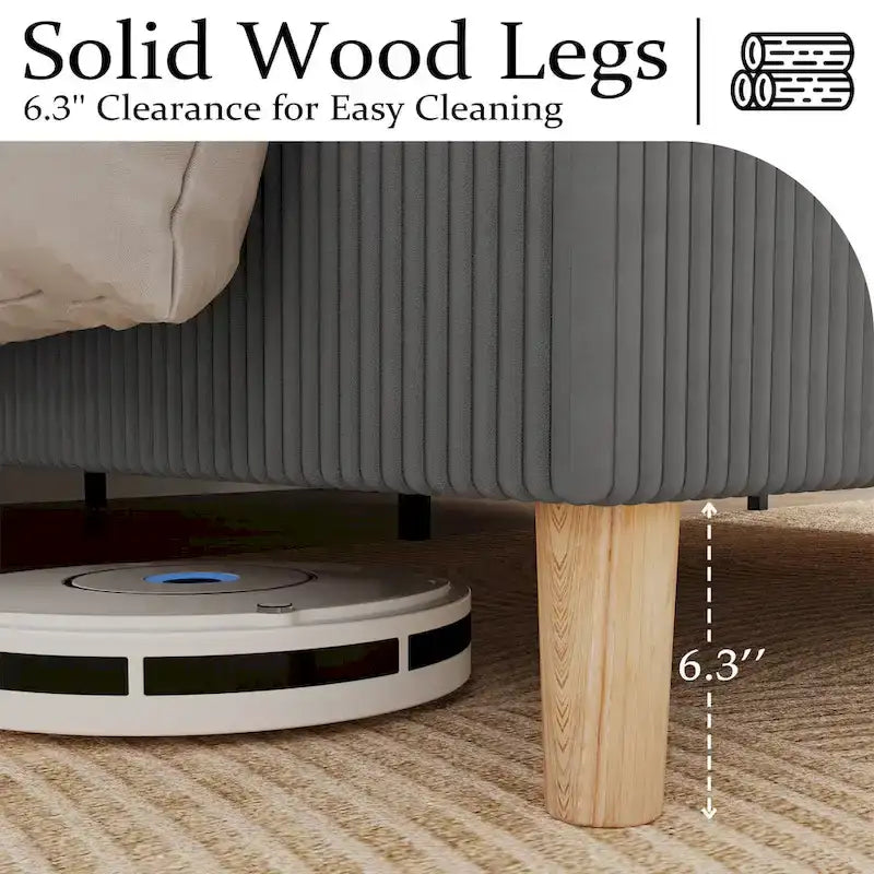 Full/Queen/King Size Bed Frame Upholstered Platform Velvet