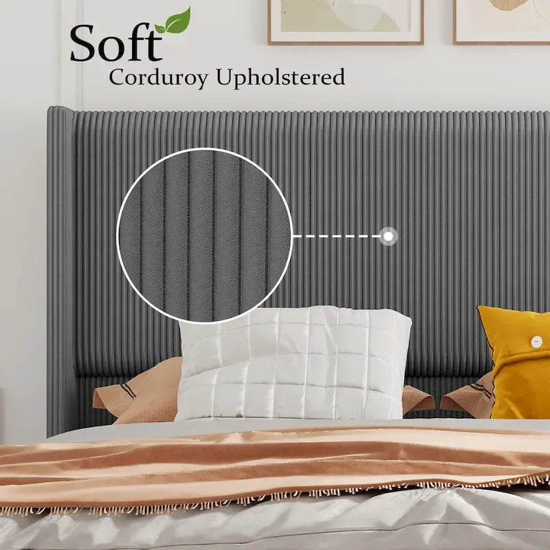 Full/Queen/King Size Bed Frame Upholstered Platform Velvet