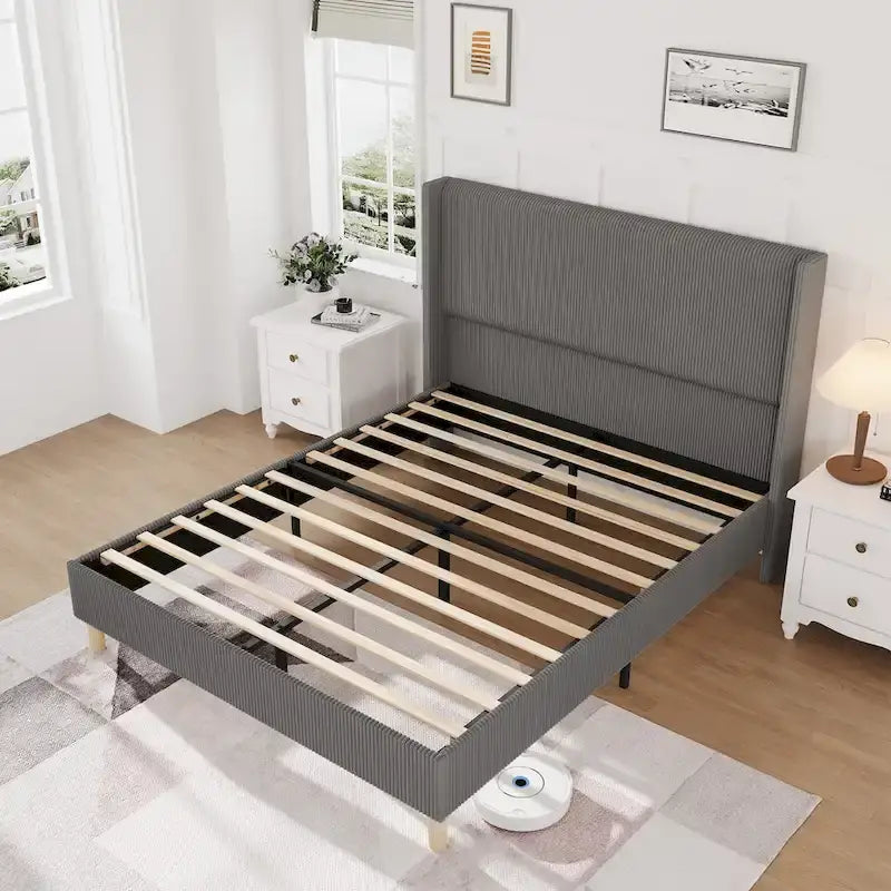 Full/Queen/King Size Bed Frame Upholstered Platform Velvet