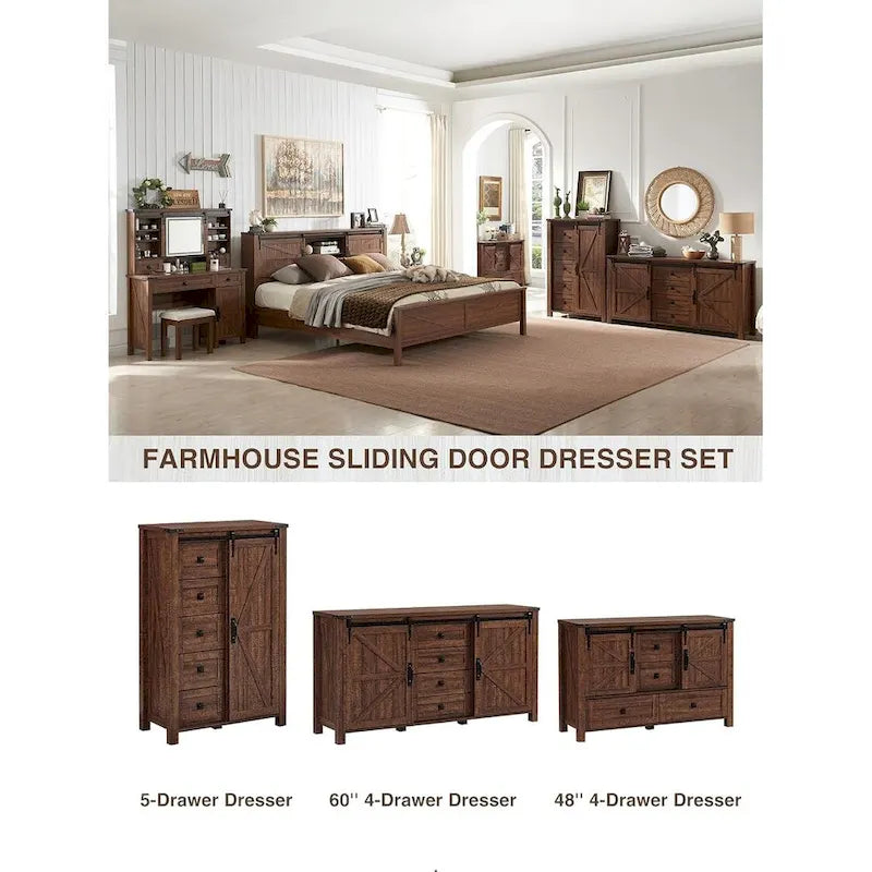 Farmhouse Dresser, Chest of Drawer, Dresser TV Stand, Storage Dresser
