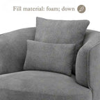 LUE BONA Swivel Accent Armchair Fabric Blend, Modern Upholstered Barrel Chair Living Room Sofa Chair