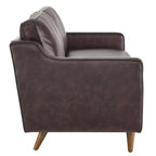 Impart Mid-century Modern Top-grain Leather Sofa