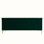 Modern Designs Velvet Upholstered Living Room Sofa, 3 Seat Sofa Couch With Golden Metal Legs with green Sofa - 83.46*31.9*30.5