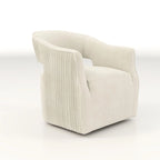 SEYNAR Modern Glam Velvet 360 Degree Swivel Open-Back Accent Armchair Set of 2